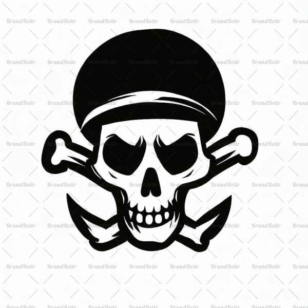 Piratenschädel und gekreuzte Knochen